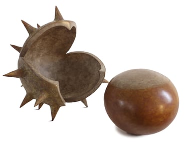 Bronze Conker Horse Chestnut Sculpture
