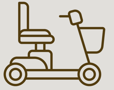 Example of assistive technology - picture of mobility scooter
