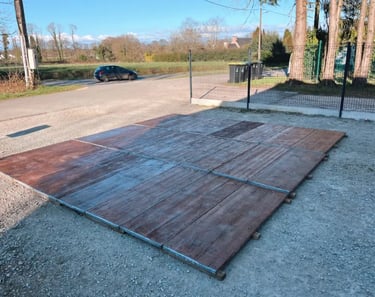 piste de danse sur parking pour réception
