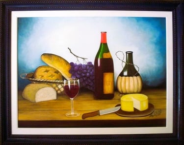 Pão e vinho - 70 x 50 cm