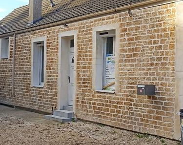 ITE avec finition deco pierre à Dijon