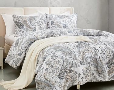 Paisley cotton duvet cover set