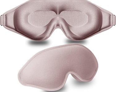 a pair of eye maskes with a pink eye mask
