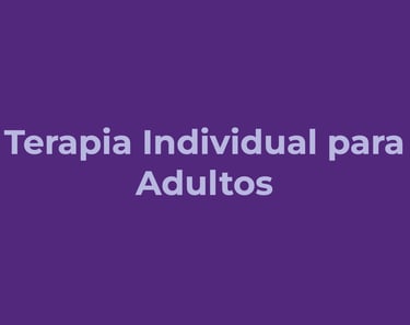 Terapia individual para adultos
