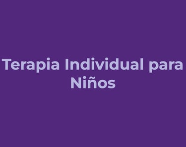 Terapia individual para niños