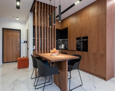 Architectural floor plan and 3D design concept for home remodeling project