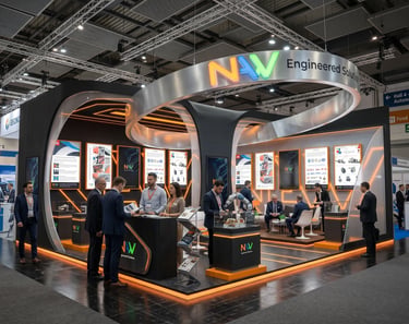 New Eng Solutions stand at Gulf Food 2023 UAE by Morgan Expo, professional Exhibition Stand Builder.