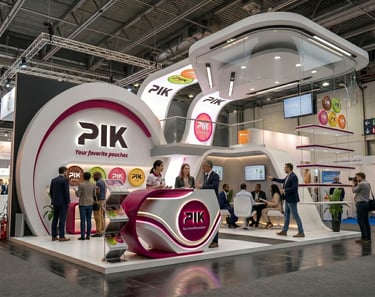 PIK stand at InterTabac 2023 Germany by Morgan Expo, professional Exhibition Stand Builder.