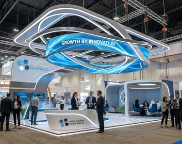 Riyadh Valley Co stand at Gitex 2023 UAE by Morgan Expo, professional Exhibition Stand Builder.