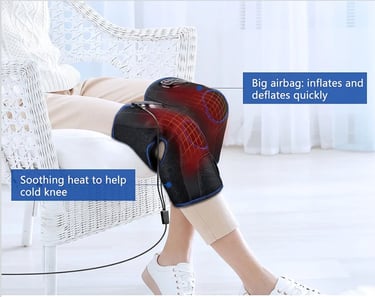 CINCOM heated knee massager with air compression therapy for joint comfort.