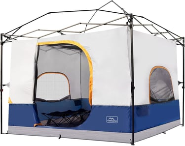 KAMPKEEPER Camping Cube for Pop Up Canopy Tent, Converts 10'x10' Straight Leg Canopy into Camping In