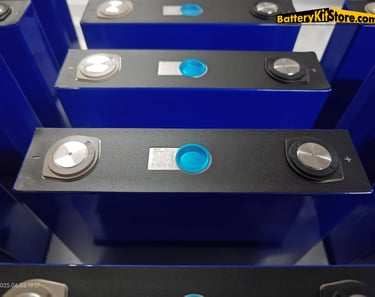 detail of LiFePO4 prismatic battery cells