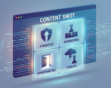 Content SWOT analysis used for B2B SaaS content planning