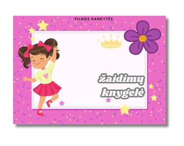 Personalizuotos žaidimų-lavinimo knygelės viršelio pasirinkimas