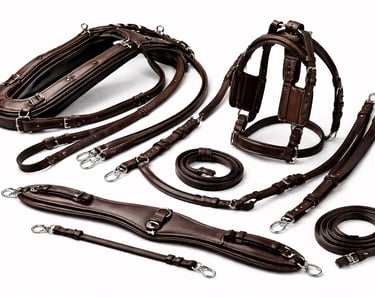 Full leather horse harness set.