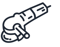a grinding machine icon with transparent background