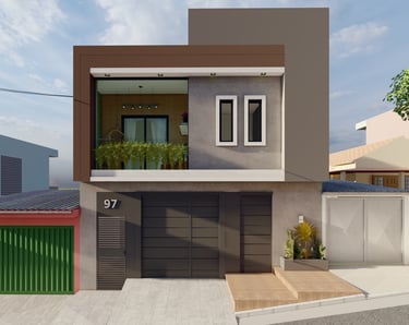 Fachada de residência modernizada com retrofit arquitetônico e paisagismo funcional em São Paulo