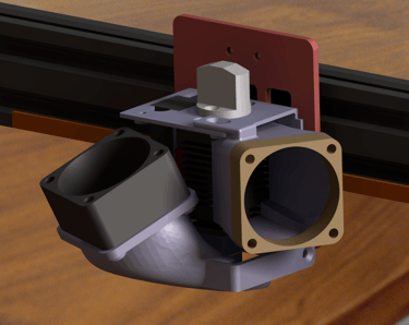 Rendu 3d réaliste tête d'impression