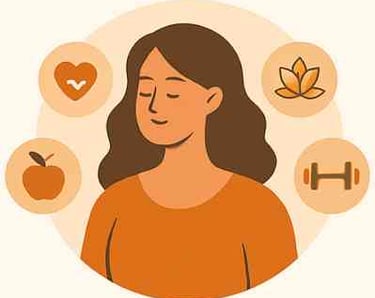 a woman with a healthy lifestyle
