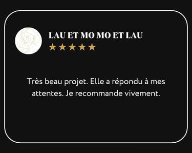 Visuel de l'avis google écrit par la cliente