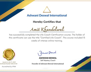 Amit Khandelwal Life Coaching
