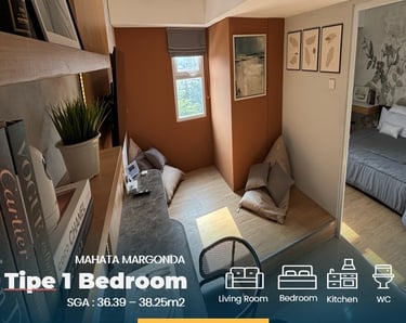 Apartemen Mahata Margonda Type 1 Bed Room 