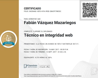 curso tecnico en integridad web