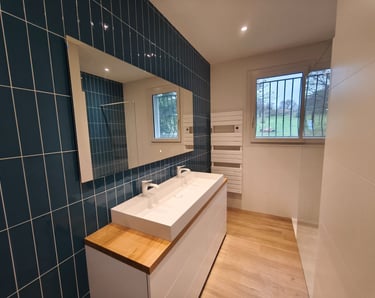 salle de bain zellige blue blanc