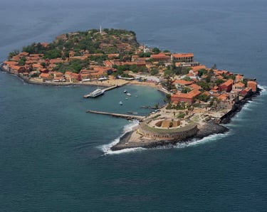 île de gorée vue du ciel