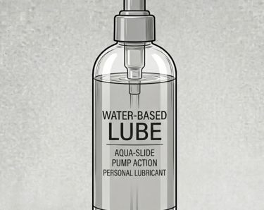 Black and white Image of water based lube