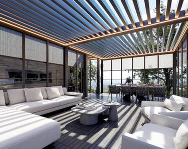 retractable metal pergola