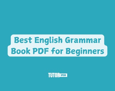 Best English Grammar Book PDF for Beginners