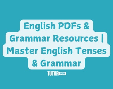 Free English PDFs & Grammar Resources | Master English Tenses & Grammar