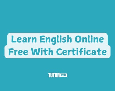Learn English Online Free With Certificate
