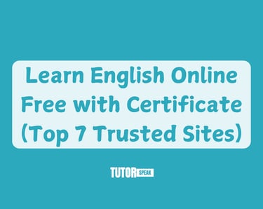 Learn English Online Free with Certificate