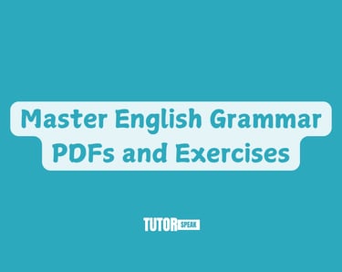 Master English Grammar PDFs and Exercises
