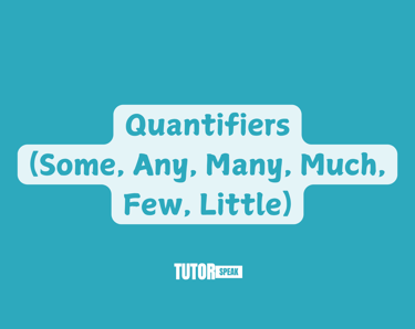Quantifiers (Some, Any, Many, Much, Few, Little) in English