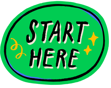 Start Here Sticker