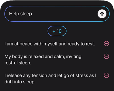 AI Affirmations example