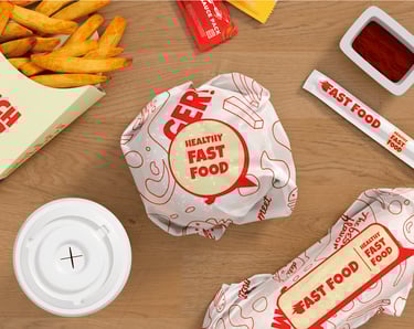 Papel antigrasa personalizado para envolver hamburguesas
