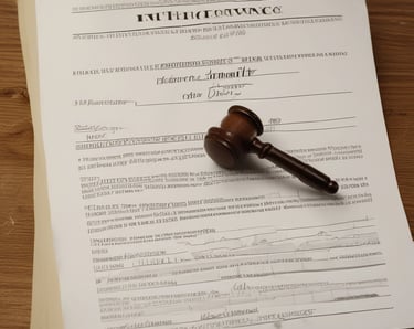 A tax form labeled Form 1120 sits on a wooden table. A black pen rests on the form, and a gray zippered pouch is partially visible beside it.