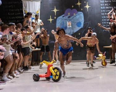 Lovetteers race Will Ricers during Tea Trike