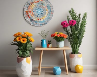 Décoration intérieure colorée