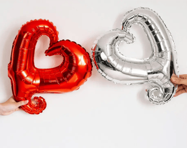 globos en forma de corazón para san valentin