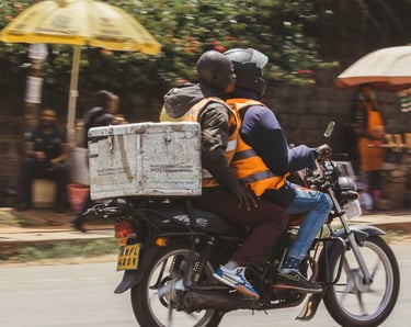 Kenyan boda boda motorbikes