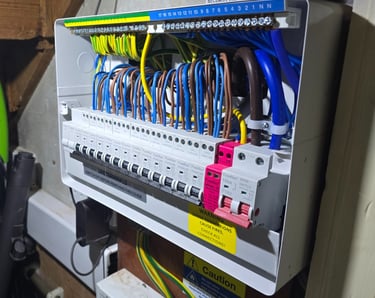 RCBO Consumer unit with integral SPD