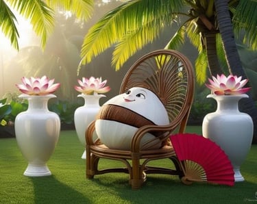  Coco Trái dừa Tỏa Sáng Trong Vườn