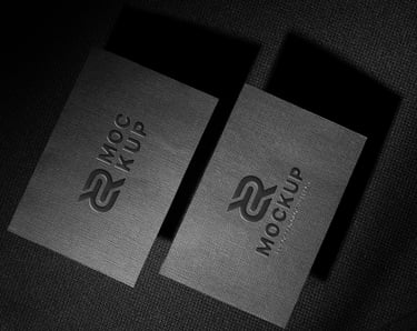 Carte de visite effet métallisé