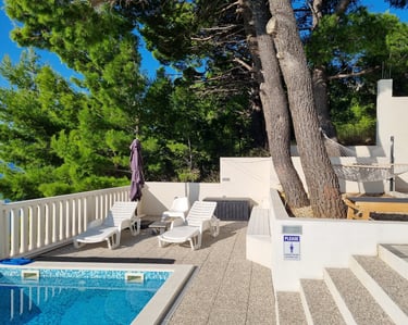 The photo shows west sun deck.