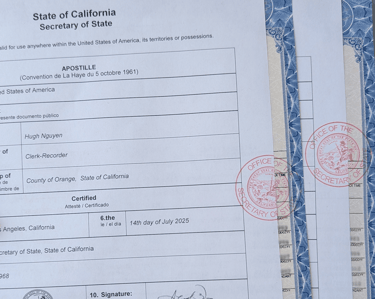 California Secretary Of State Apostille
